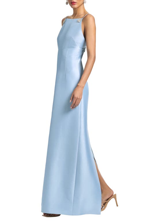 Sachin & Babi Women's Pryce Embellished Mikado Column Gown In Glacial Blue