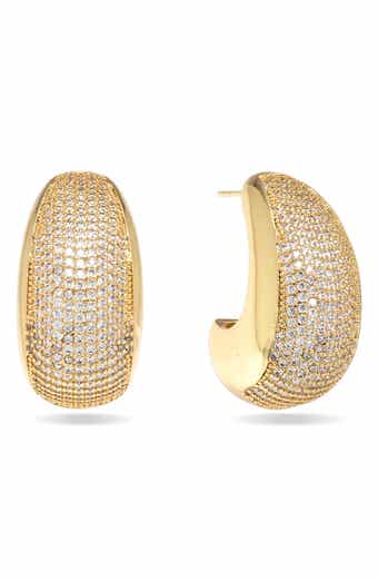 Seren Cubic Zirconia Hoop Earrings
