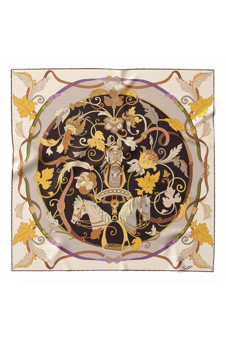 Elena - Silk Bandana, Main, color, Autumn Browns