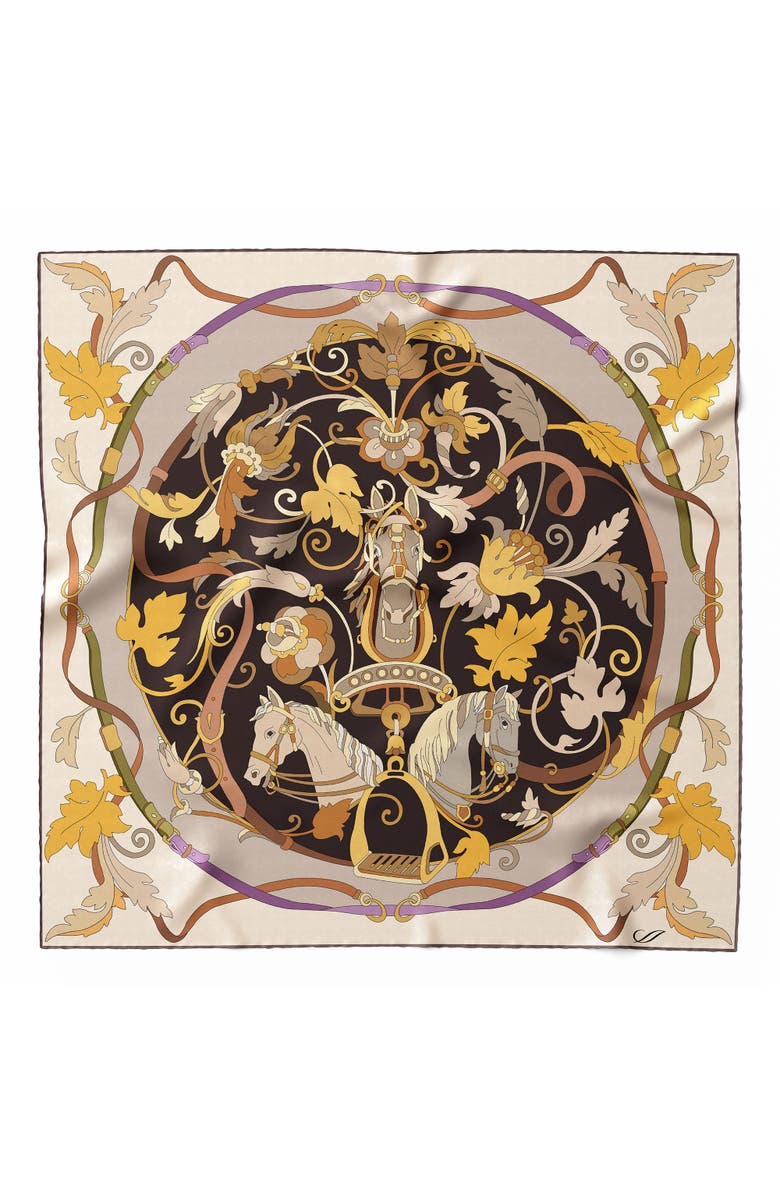 Elizabetta Elena - Silk Bandana, Main, color, Autumn Browns