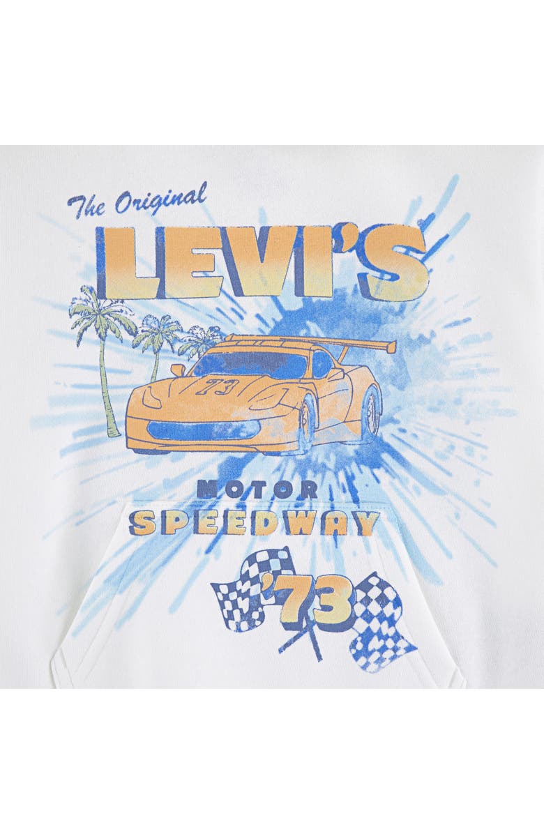 Levi's Kids' Motor Speedway Graphic Hoodie, Alternate, color, Bright White