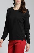 APNY Side Zip Long Sleeve Cotton Pullover