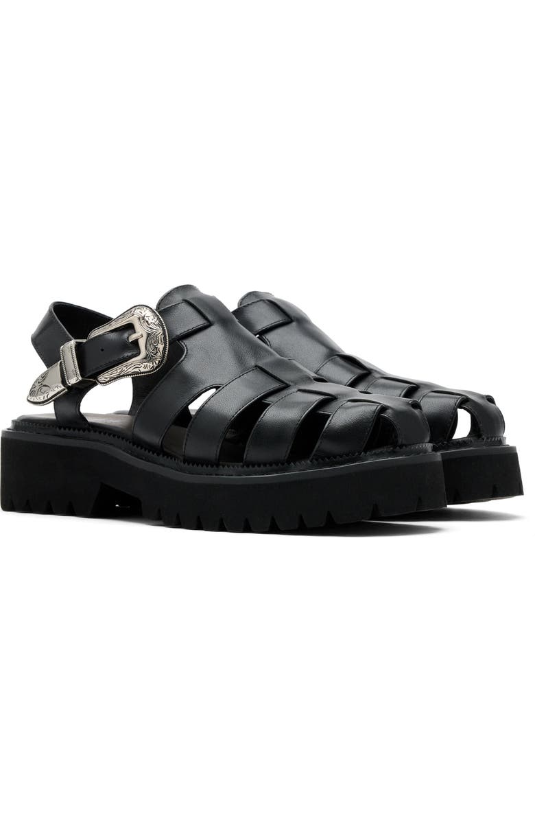 MARC NOLAN Maya Lug Fisherman Sandals, Alternate, color,