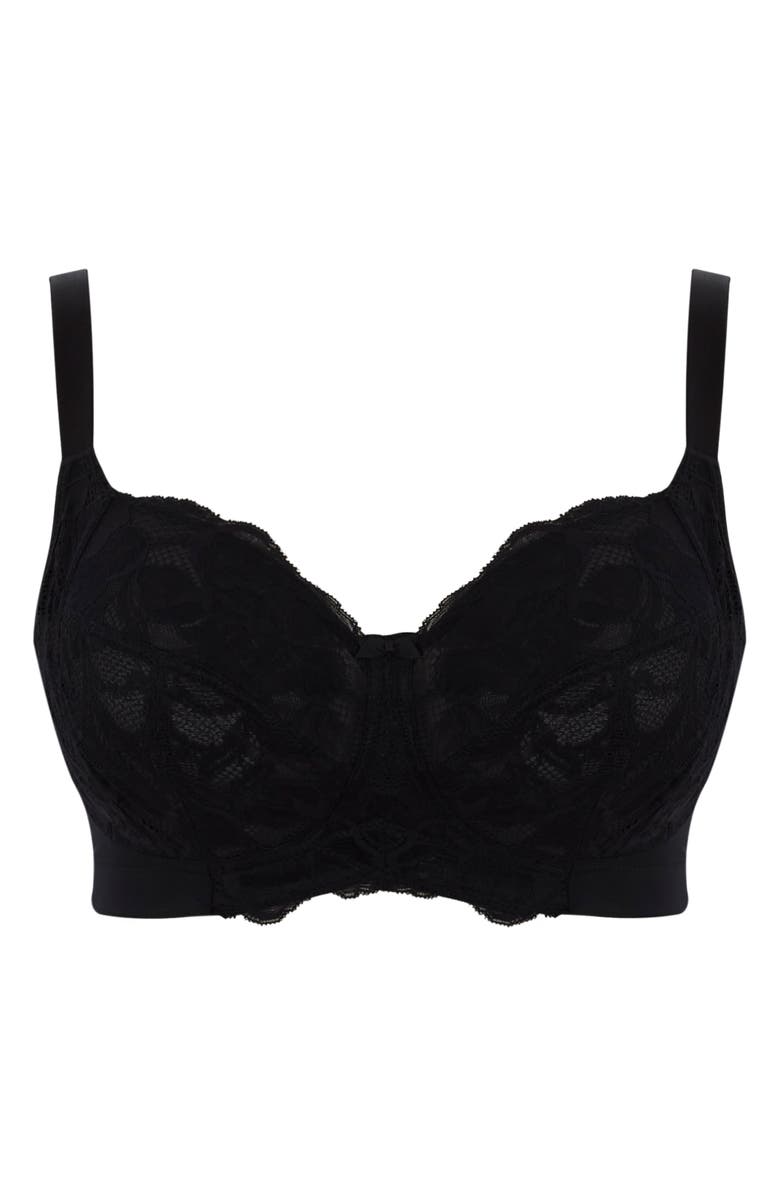 Panache Rocha Full Coverage Lace Side Support Wireless Bra, Alternate, color, Black