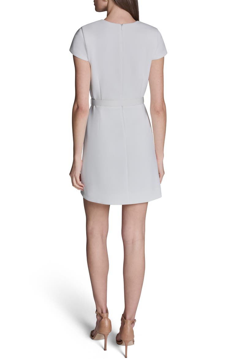 Belted Sheath Minidress, Alternate, color, CREAM