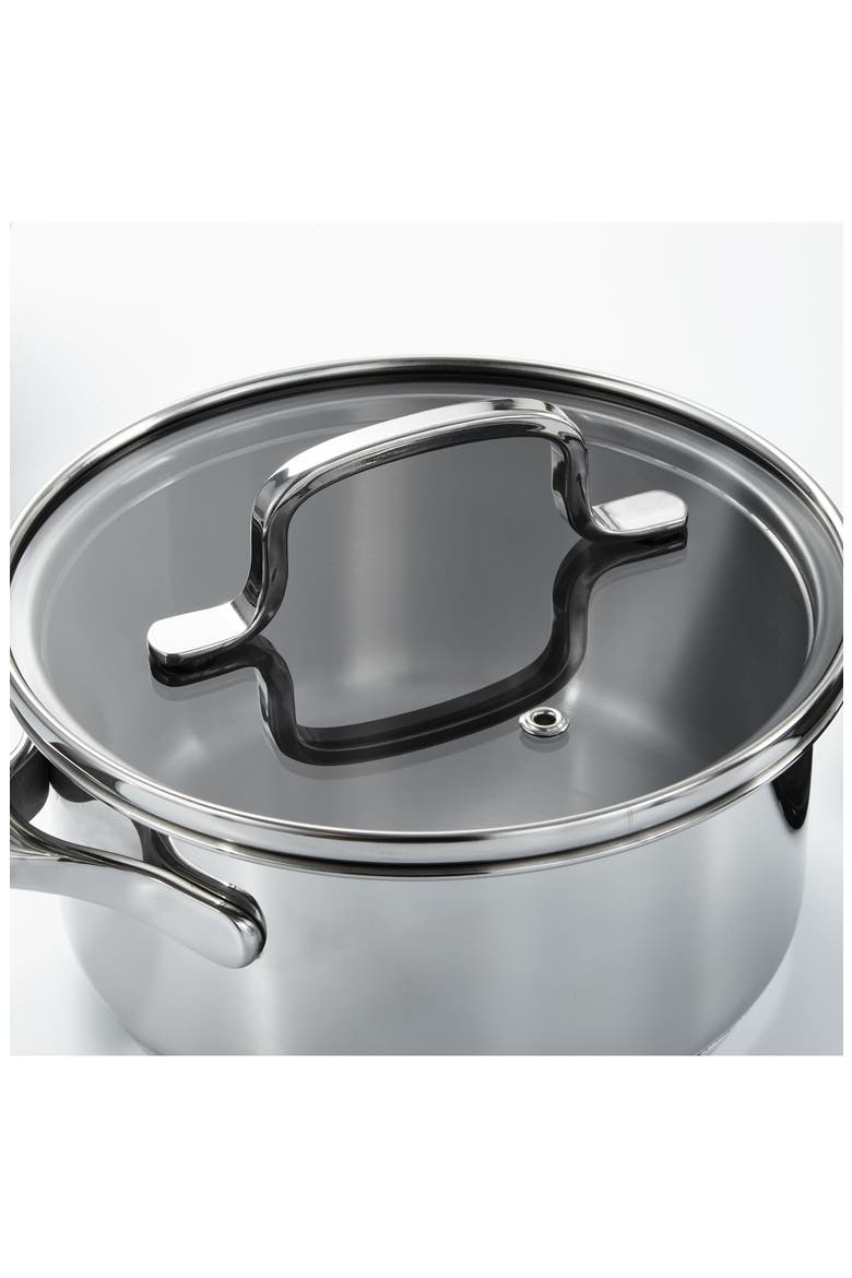 Dina Helix 1.6-Quart Saucepan with Lid, Alternate, color, SILVER