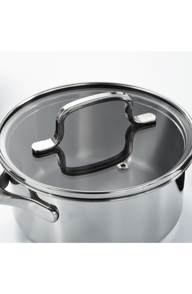 BergHOFF Dina Helix 1.6-Quart Saucepan with Lid, Alternate, color, Silver