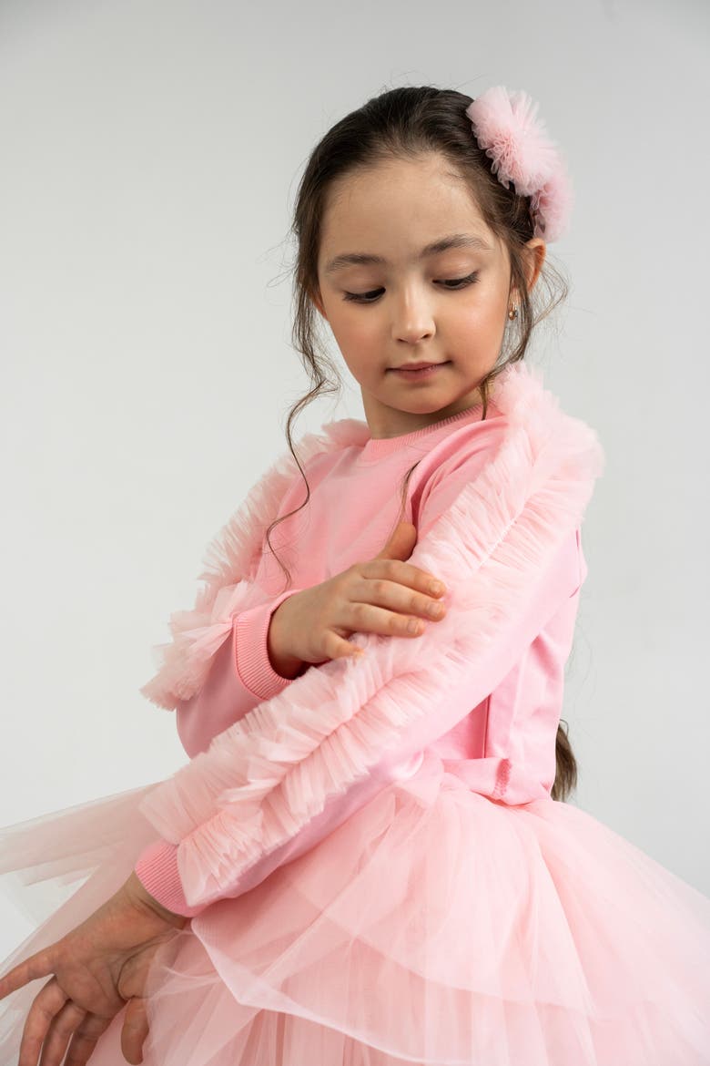 Poppy Ruffle Sweatshirt, Alternate, color, Pink Rose