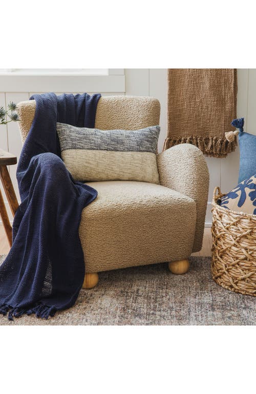 Crane Air Deep Current Knit Throw Blanket In Blue