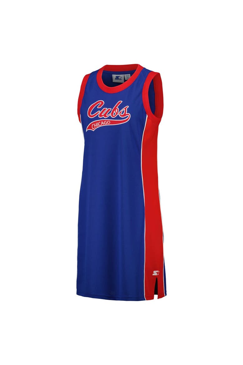 Women's Starter Royal Chicago Cubs Slam Dunk Tank Sneaker Dress, Alternate, color, Royal