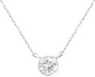 Haus of Brilliance Silver 1/2 Cttw Diamond Bezel 18" Pendant Necklace