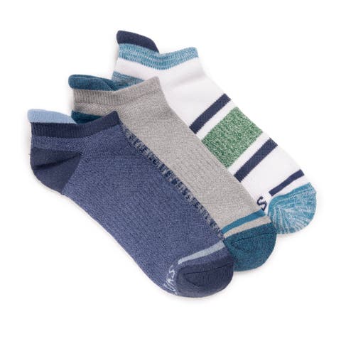 Men's 3 Pair Pack Compression Low Cut Ankle Cotton Socks
