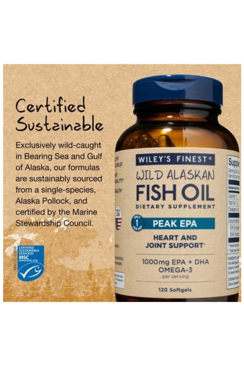 Peak EPA Omega-3 Softgels for Joint Health Support 120 softgels(120 servings), Alternate, color, None