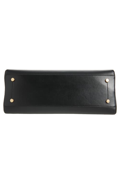 Stella Mccartney Black Synthetic Leather Ryder Shopping Bag In Black