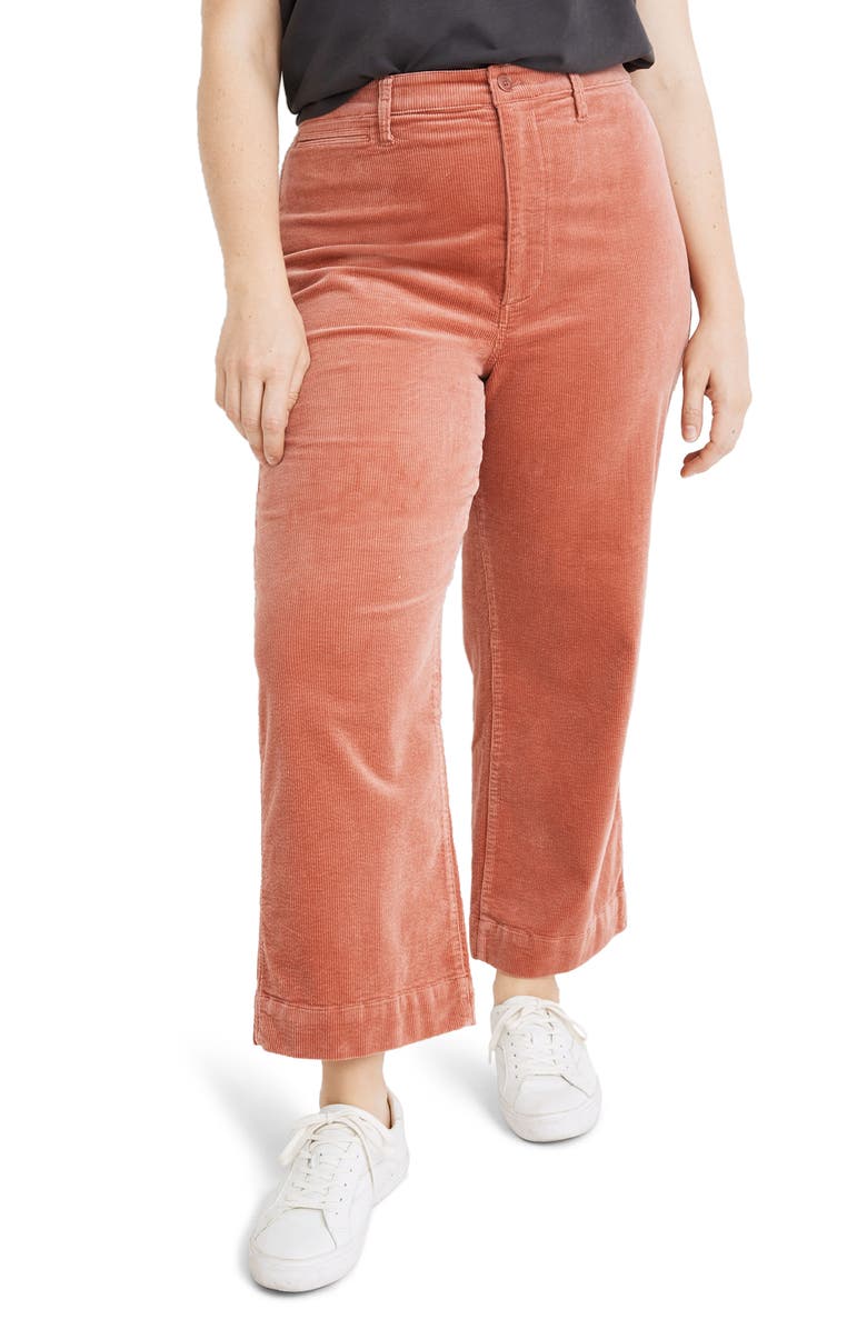 Madewell Slim Emmett Corduroy Wide Leg Pants, Alternate, color, 