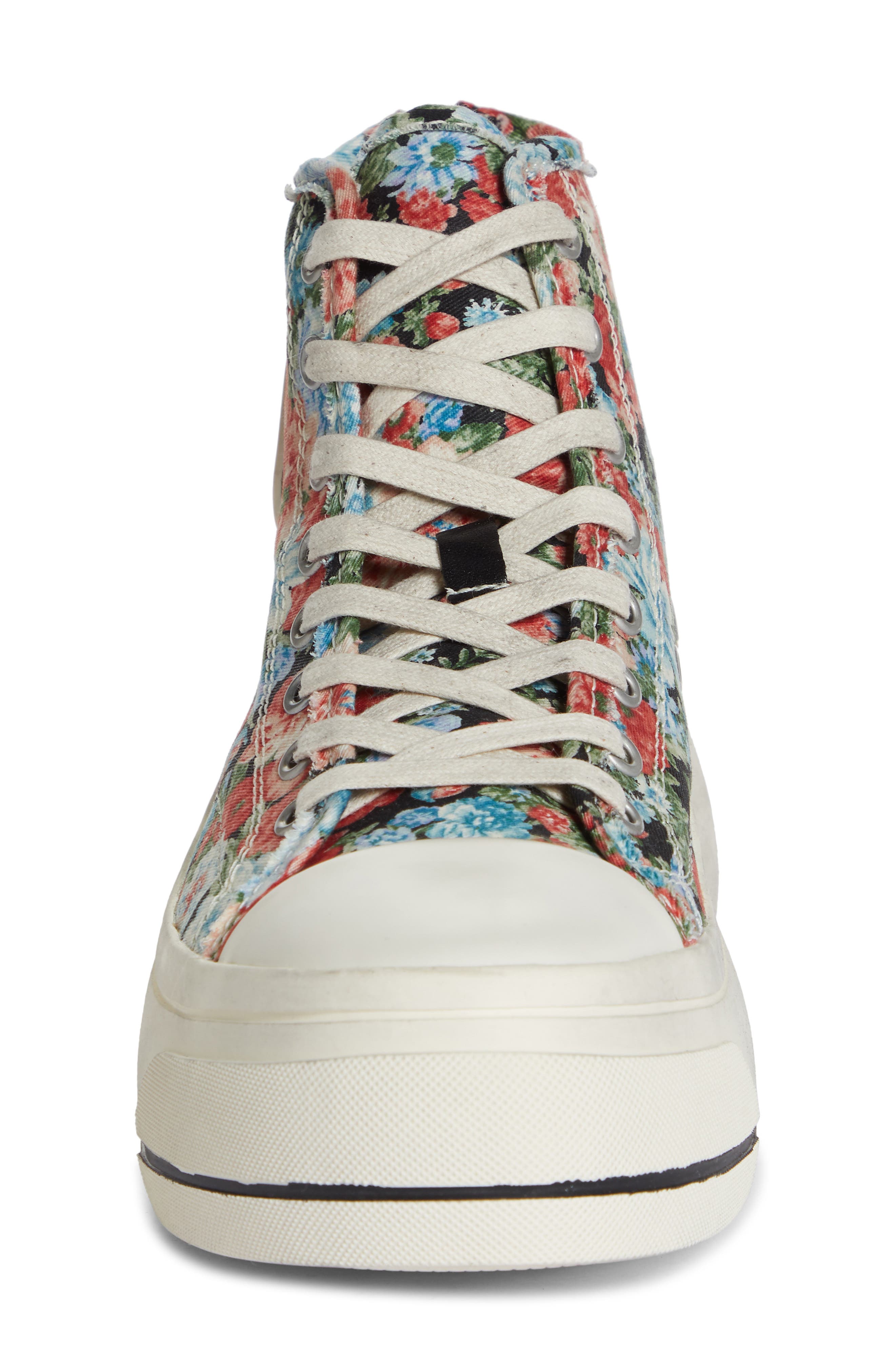 R13 Distressed Platform High Top Sneaker, Alternate, color, 