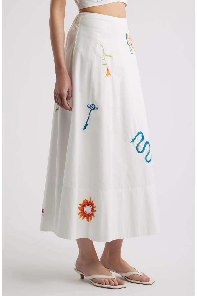 Eden Embroidered Organic Cotton Maxi Skirt, Alternate, color, MONTECITO EMBROIDERY MOTIF