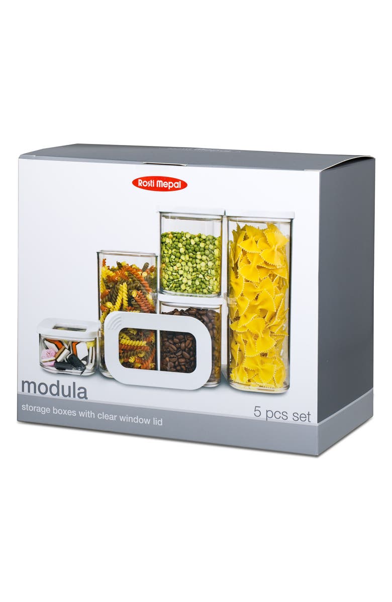 Mepal Modula 5-Piece Storage Box Starter Set, Alternate, color, White
