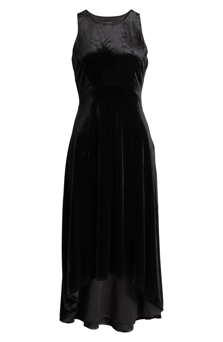Halogen<sup>®</sup> Sleeveless High-Low Velvet Maxi Dress, Alternate, color,