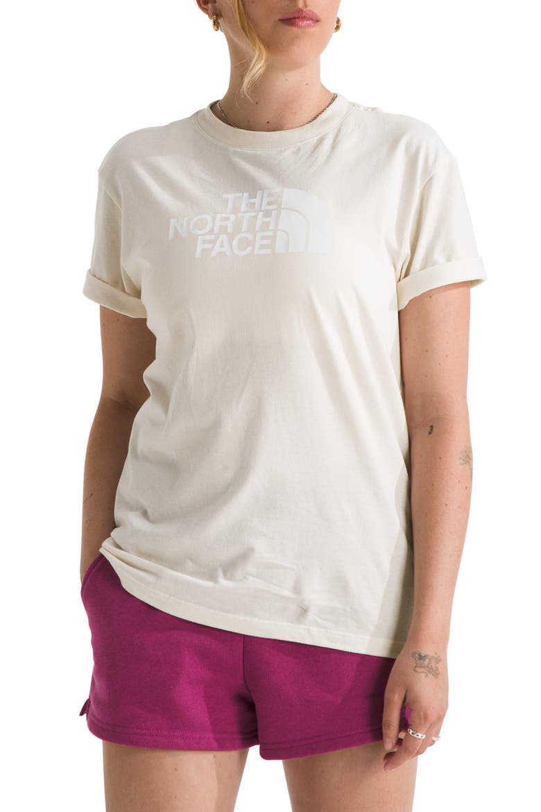 Evolution Simple Dome Cotton T-Shirt, Main, color, WHITE DUNE/ TNF WHITE