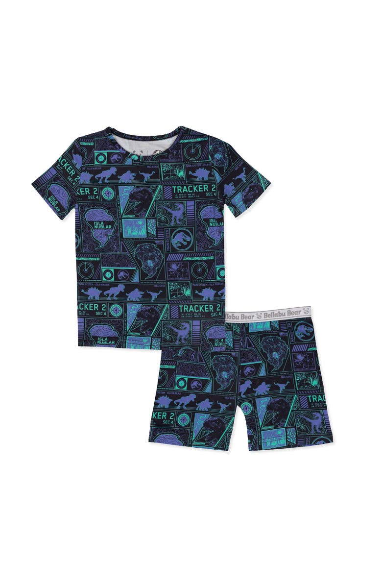 Bellabu Bear Jurassic Park Tracker Kids 2-Piece Short Sleeve & Shorts Pajama Set, Main, color, Jurassic Park: Tracker