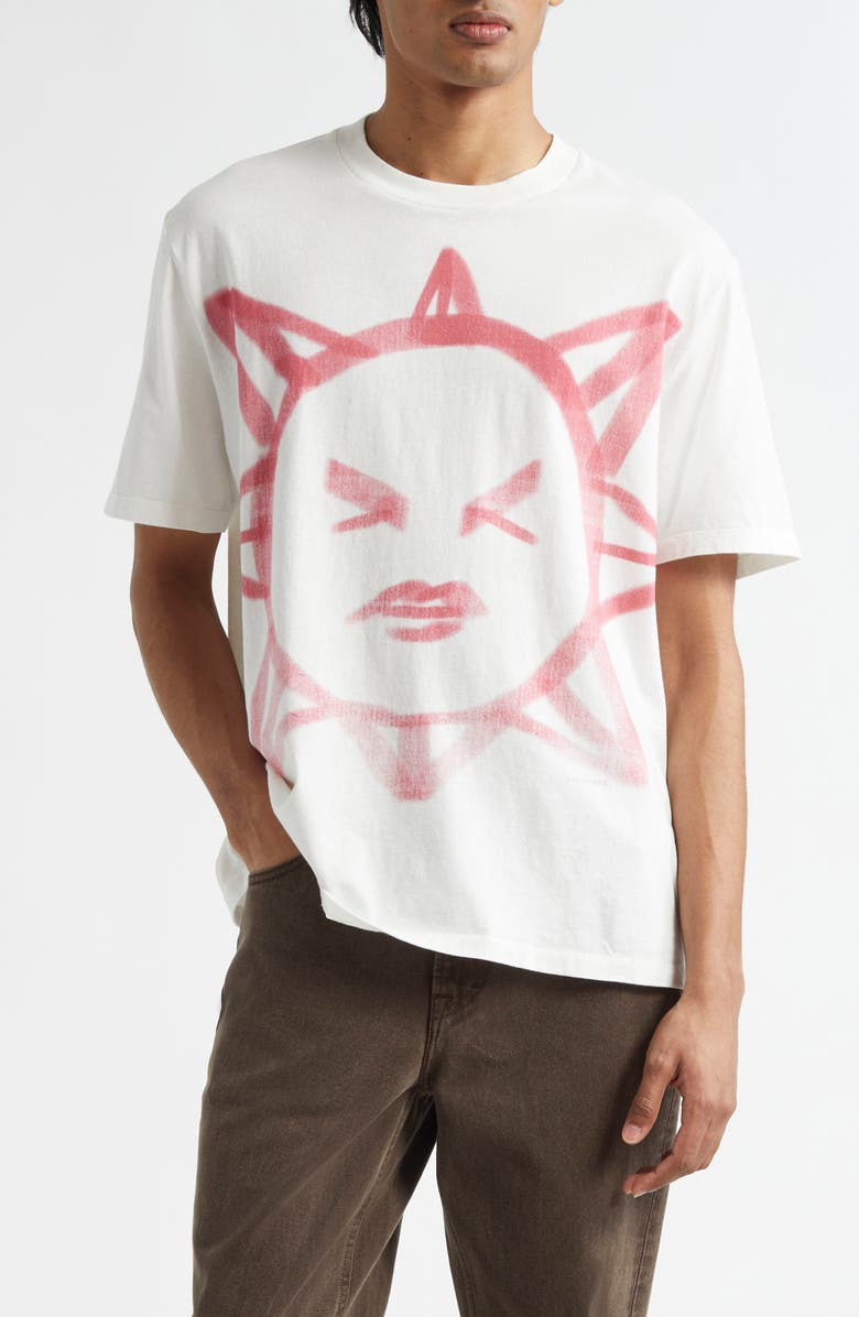 OUR LEGACY Box Squinting Sun Graphic T-Shirt, Main, color, 