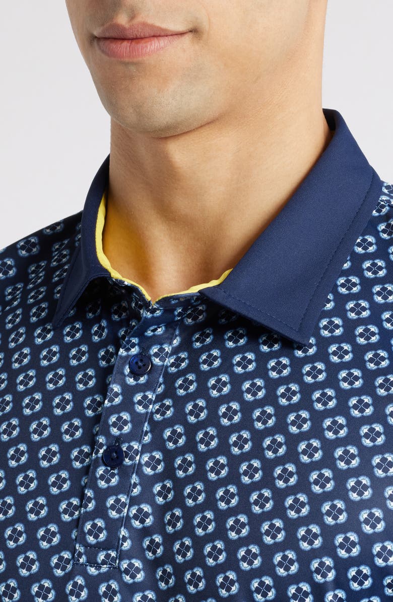 Swannies Harris Medallion Print Golf Polo, Alternate, color,