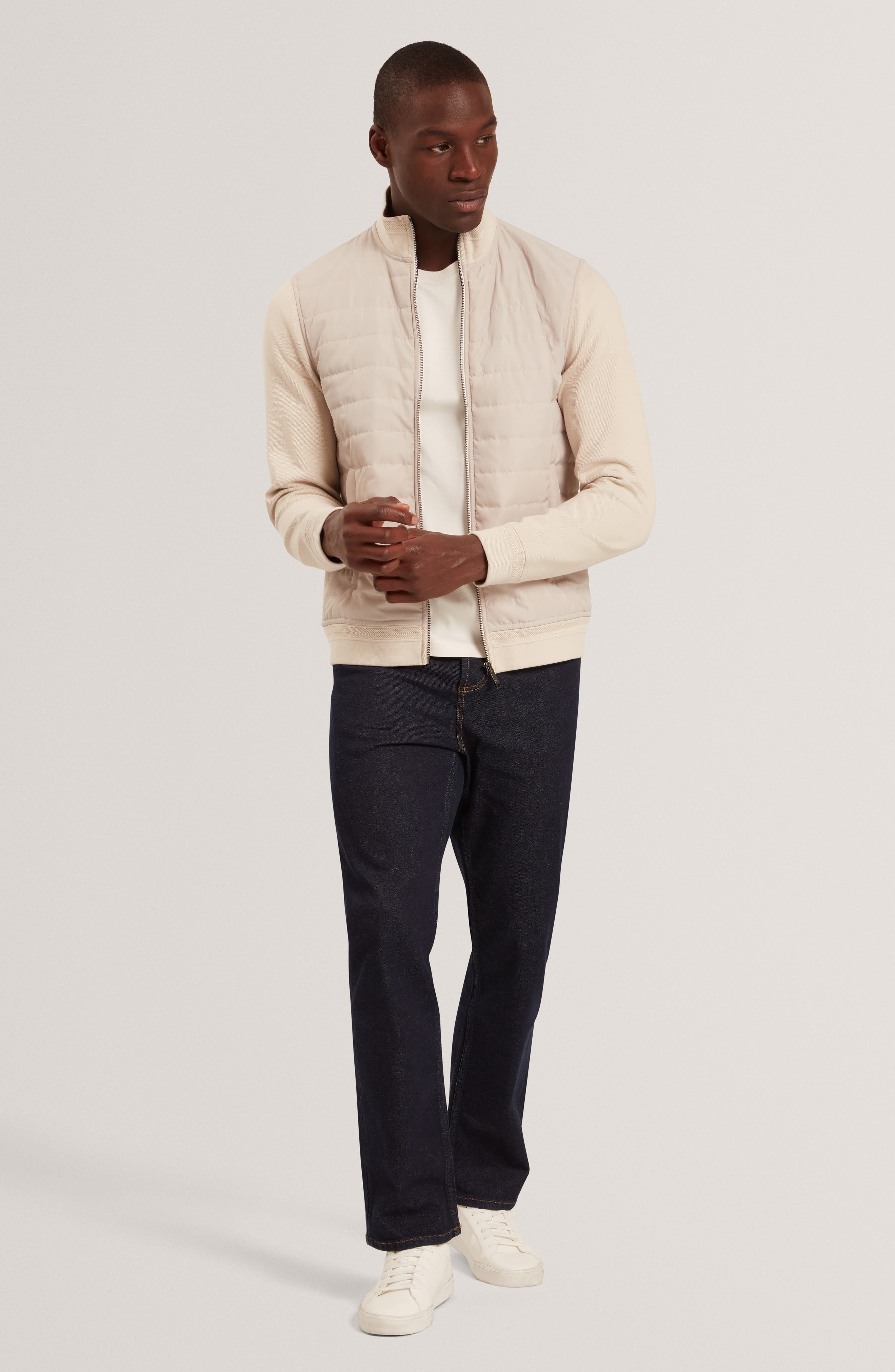 Ted Baker Durano Quilt Front Piqué Jacket (Men) | Nordstrom