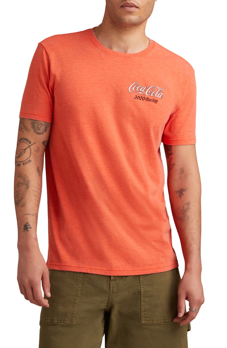 Lucky Brand Coca Cola Racing Team Graphic T-Shirt, Main, color, Tigerlily