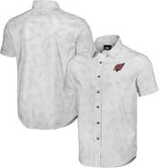 NFL X DARIUS RUCKER Men's NFL x Darius Rucker Collection by Fanatics White Arizona Cardinals Woven Short Sleeve Button Up Shirt