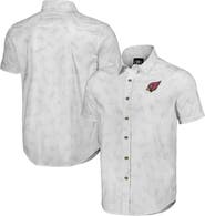 NFL X DARIUS RUCKER Men's NFL x Darius Rucker Collection by Fanatics White Arizona Cardinals Woven Short Sleeve Button Up Shirt