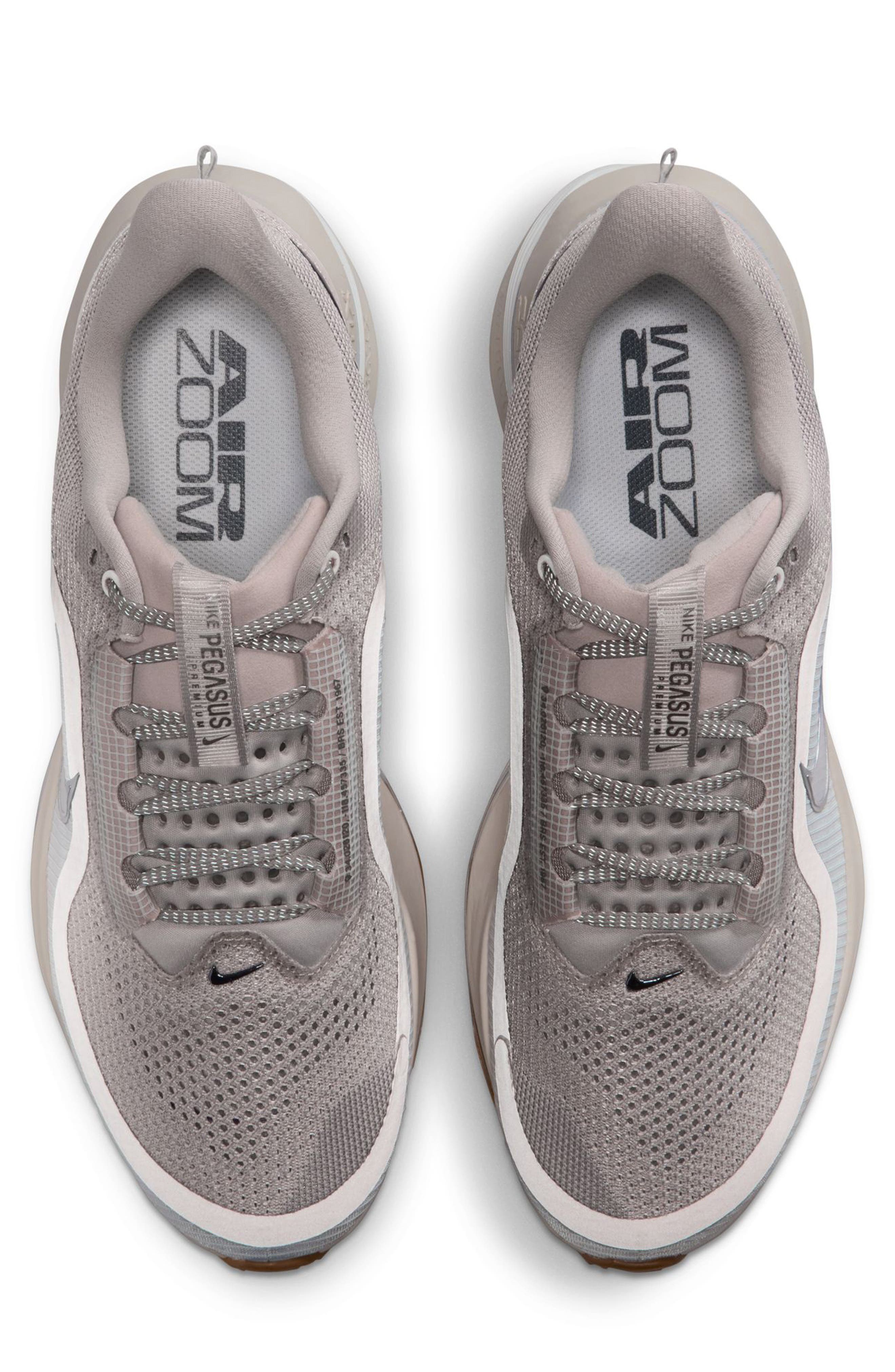 Nike Air Zoom Pegasus Premium Running Shoe, Alternate, color, Cloud Grey/ Dark Grey