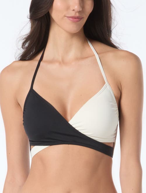 Vince Camuto Color Block High Cut Bikini Bottom In Multi