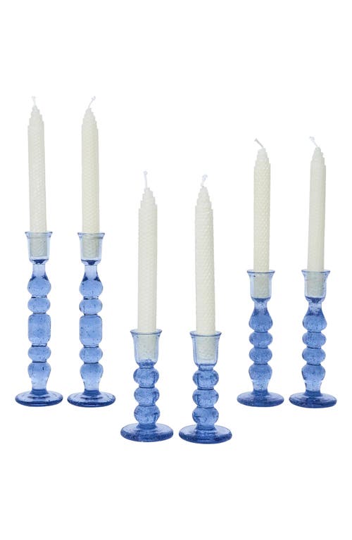 Juliska Provence Set Of 2 Candlesticks In Chambray