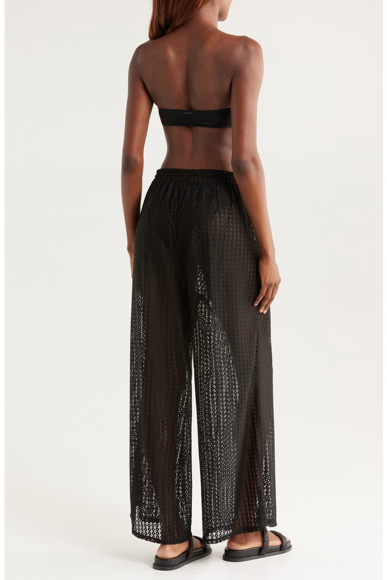 Open Knit Cover-Up Pants, Alternate, color, BLACK