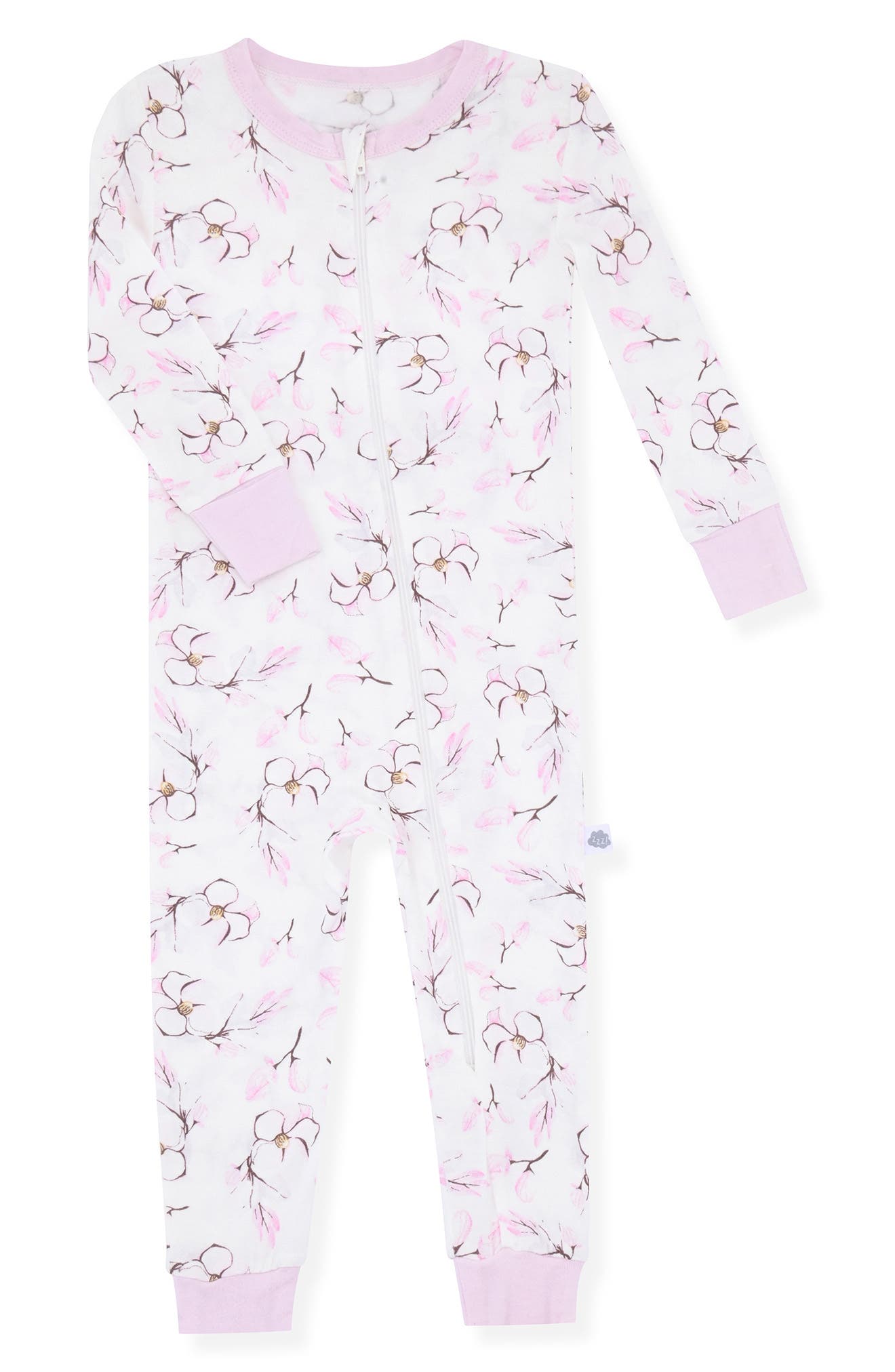 Floral Fitted One-Piece Pajamas