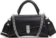 ALDO Croc Embossed Faux Leather Top Handle Bag