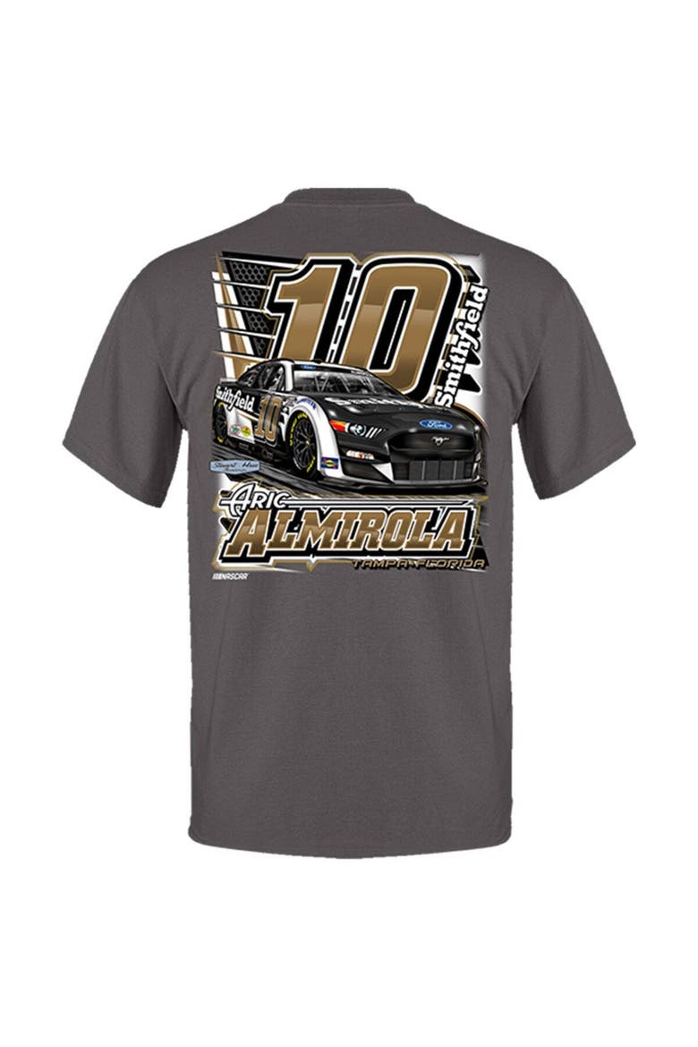 Men's Stewart-Haas Racing Team Collection Charcoal Aric Almirola Car T-Shirt, Alternate, color, Charcoal