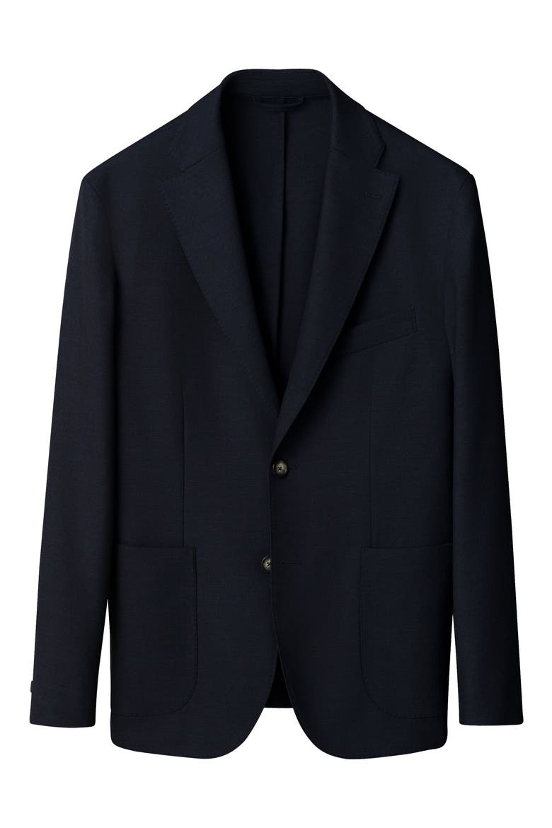 Lana Tailored Fit Navy Tech Soft Wool Blazer, Alternate, color, NAVY