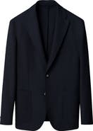 Eton Lana Tailored Fit Navy Tech Soft Wool Blazer