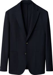 Eton Lana Tailored Fit Navy Tech Soft Wool Blazer