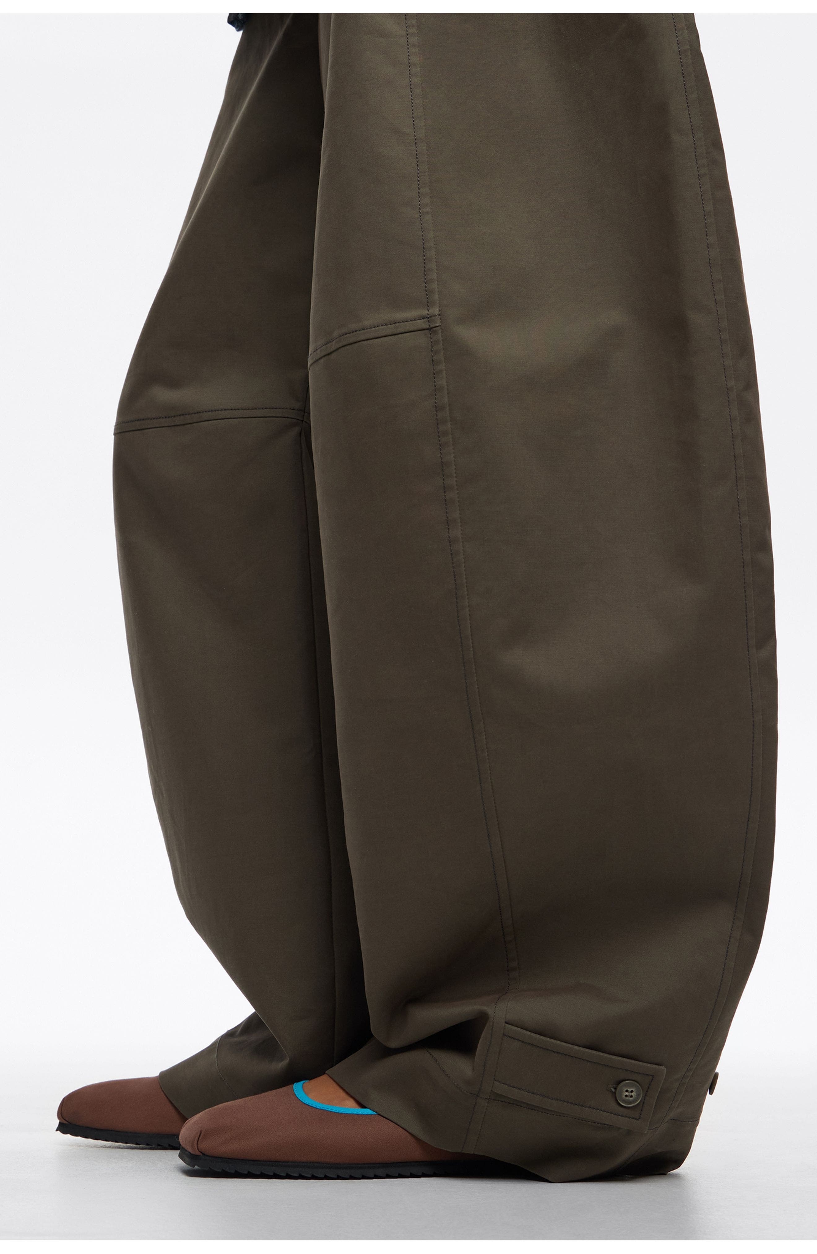 Bimba y Lola Coated Fabric Ballerina, Alternate, color, Dark Brown