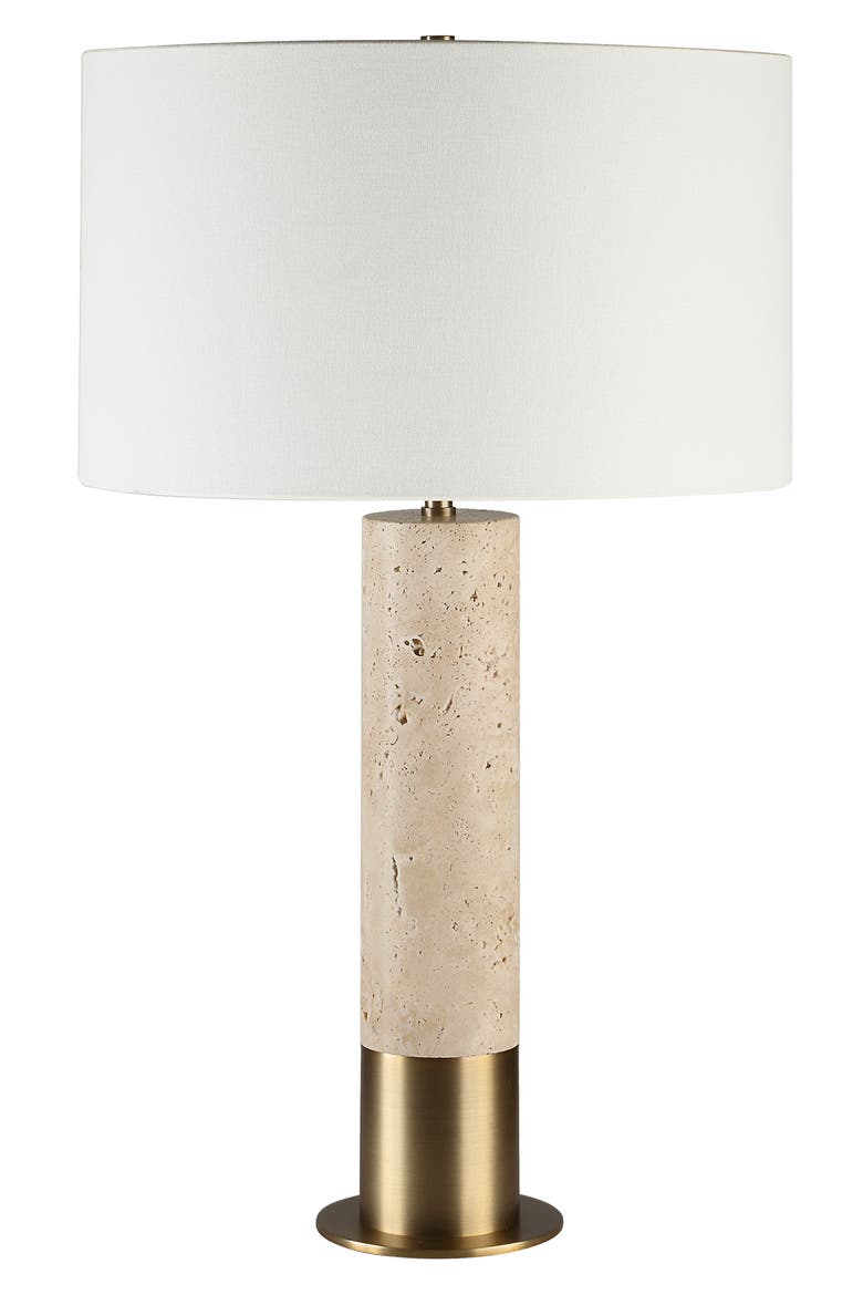 Amadora Travertine Table Lamp, Main, color, NO COLOR