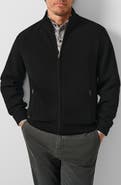 David Donahue Aviator Merino Wool Sweater Jacket