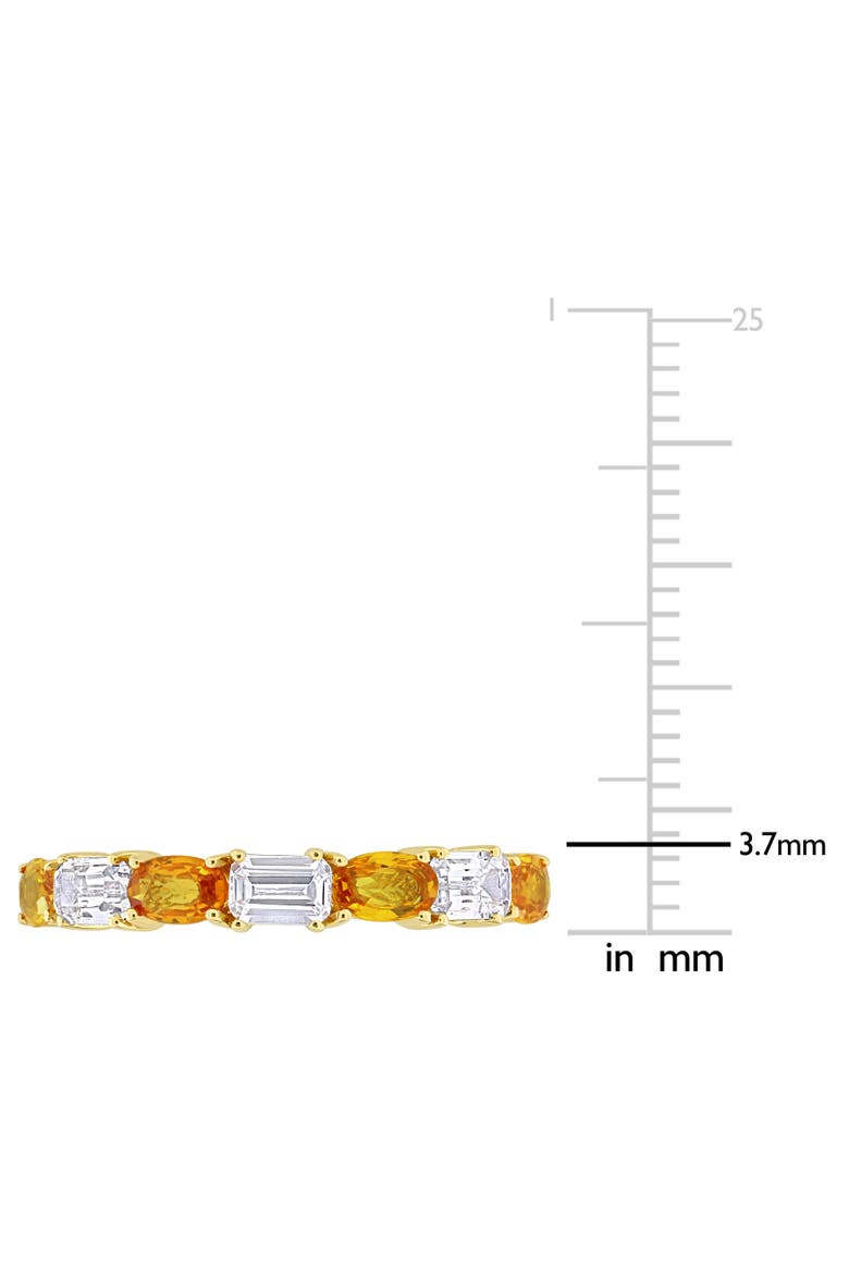 Sapphire & White Sapphire Semi-Eternity Ring 14k, Alternate, color, Yellow Sapphire/Yellow Gold