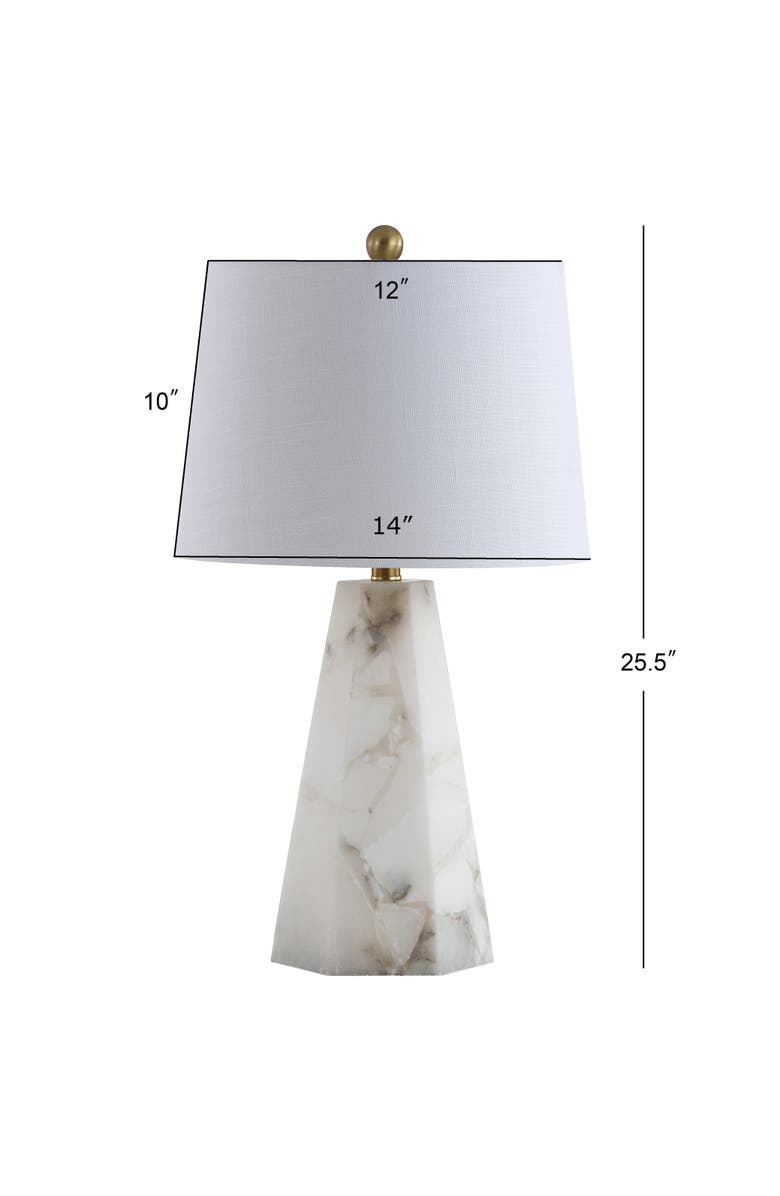 JONATHAN Y Xio Alabaster LED Table Lamp, Alternate, color, White