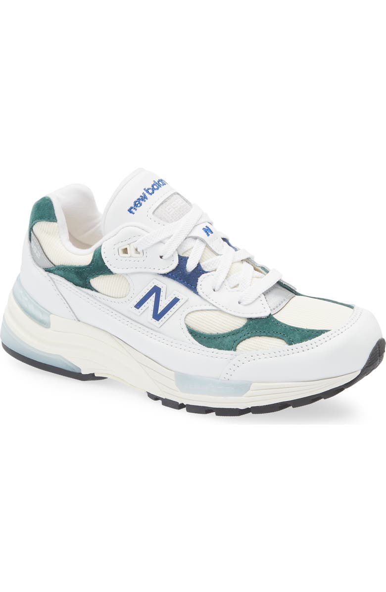 New Balance Gender Inclusive Made in USA 992 Sneaker, Main, color, White/ Marsh Green