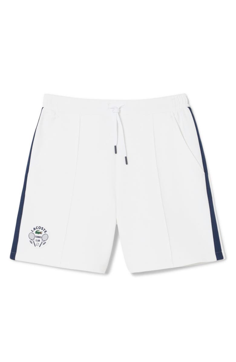 Lacoste Performance Piqué Tennis Shorts, Alternate, color, 522 White/ Navy Blue