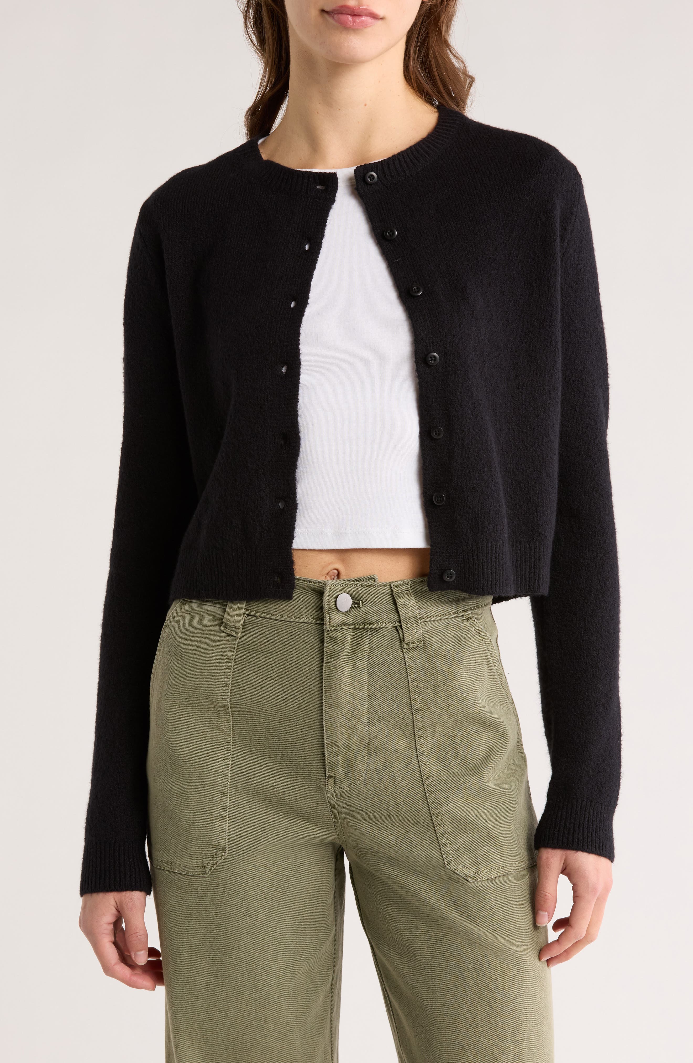 Abound Classic Crewneck Cardigan