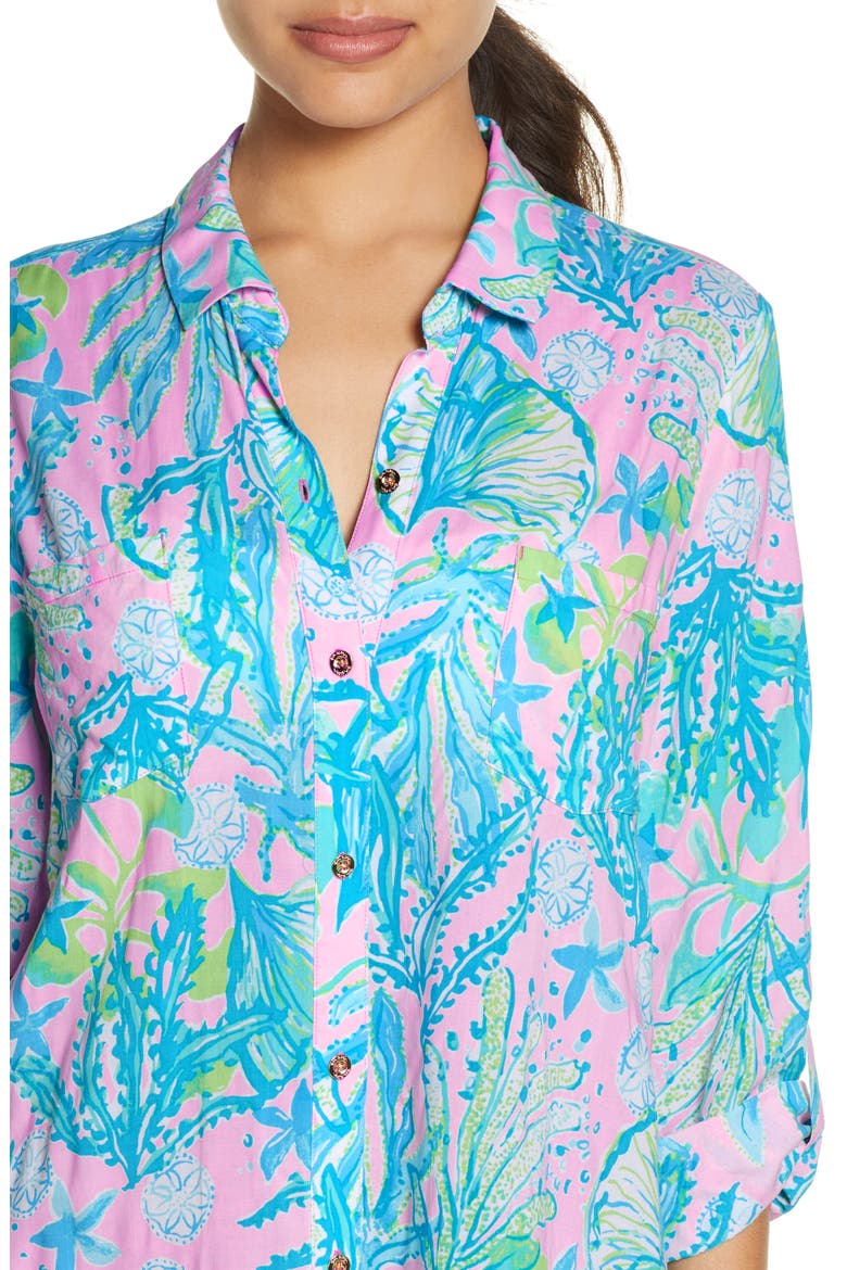 Natalie Cover-Up Shirtdress, Alternate, color, MANDEVILLA BABY HIP NAUTIC